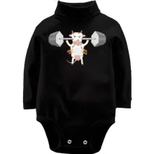 Детское боди с длинным рукавом drink milk feel power