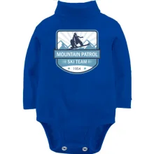 Детское боди с длинным рукавом mountain patrol ski team