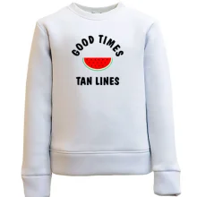 Детский свитшот с арбузом "good times tan lines"