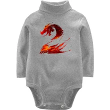 Детское боди с длинным рукавом Guild Wars 2 logo