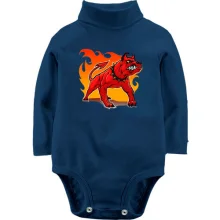 Дитяче боді з довгим рукавом з червоною собакою (devil)