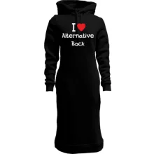 Худи платье I love alternative ROCK