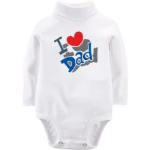 Детское боди с длинным рукавом с надписью "i love dad"