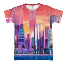 3D футболка Luxury city