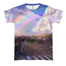 3D футболка Аниме пейзаж