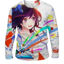 Мужской 3D лонгслив Anime girl.