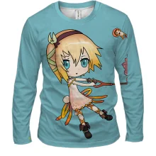 Чоловічий 3D лонгслів Anime girl. Umbrella