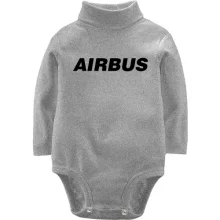 Дитяче боді з довгим рукавом з написом Airbus