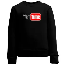 Детский свитшот с логотипом You tube (без градиента)