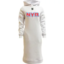 Худи платье New York Rangers с крупными буквами NYR