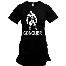 Туника с бодибилдером и надписью «Conquer»