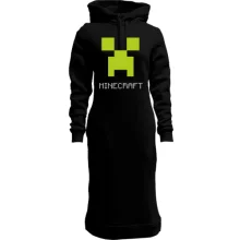 Худи платье Minecraft logo grey