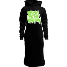 Худи платье Bring me the horizon logo green