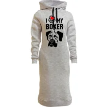 Худі сукня I love my boxer