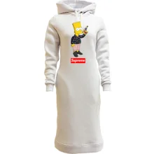 Худі сукня Барт Сімпсон з написом Supreme