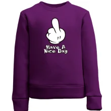 Детский свитшот с надписью "Have a nice day"