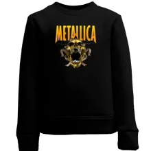 Детский свитшот Metallica с жёлтым черепом