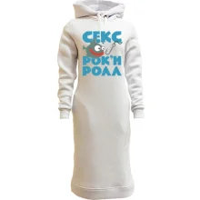 Худи платье Секс, рыбалка и рок н ролл