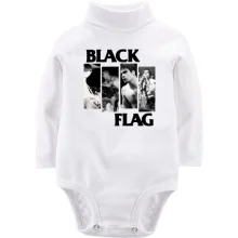 Детское боди с длинным рукавом Black Flag (группа)