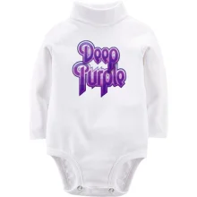 Детское боди с длинным рукавом Deep Purple (фиолетовый логотип)