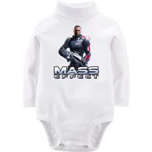 Детское боди с длинным рукавом Mass Effect Капитан Шепард