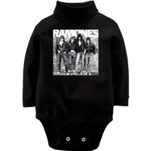 Детское боди с длинным рукавом Ramones Band чб