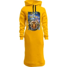 Худи платье c тигром 