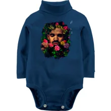 Детское боди с длинным рукавом с Drake и цветами