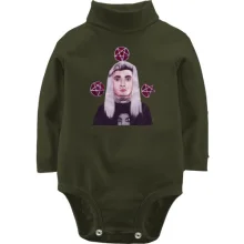 Детское боди с длинным рукавом с Ghostemane и пентаграммами
