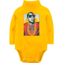 Детское боди с длинным рукавом с Jay Z и цветком