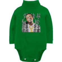 Детское боди с длинным рукавом с Lil Wayne и зебрами