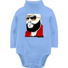 Детское боди с длинным рукавом с Rick Ross в очках