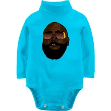 Детское боди с длинным рукавом с улыбающимся Rick Ross