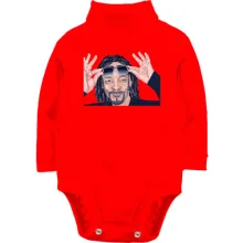 Детское боди с длинным рукавом со Snoop Dogg с очками