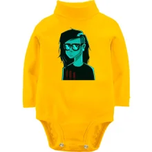 Детское боди с длинным рукавом со Skrillex (арт)