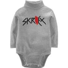 Детское боди с длинным рукавом с логотипом "Skrillex"