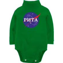 Детское боди с длинным рукавом Рита (NASA Style)
