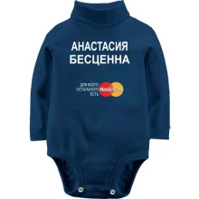Дитяче боді з довгим рукавом з написом 