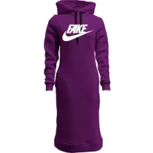 Худи платье с надписью "Fake" в стиле Nike