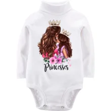 Детское боди с длинным рукавом Мама с дочкой "Princesses"