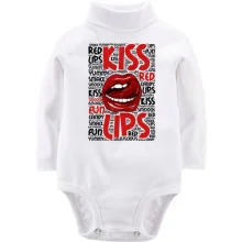 Детское боди с длинным рукавом Kiss red lips