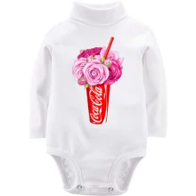 Детское боди с длинным рукавом Coca-Cola с цветами