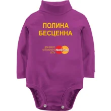 Дитяче боді з довгим рукавом з написом 