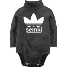Детское боди с длинным рукавом с надписью "Semki"