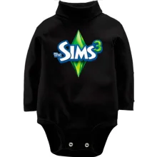 Детское боди с длинным рукавом с логотипом Sims 3