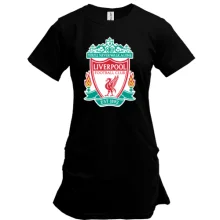 Подовжена футболка з кольоровою емблемою Liverpool