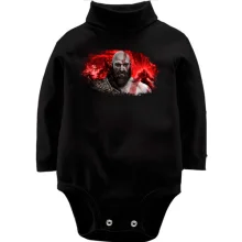Детское боди с длинным рукавом с Кратосом из God of War