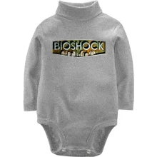 Детское боди с длинным рукавом с логотипом игры Bioshock