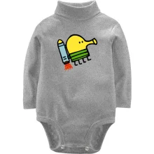 Детское боди с длинным рукавом с Doodle Jump