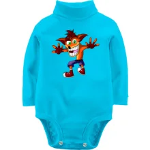 Детское боди с длинным рукавом с иллюстрированным Crash Bandicoot
